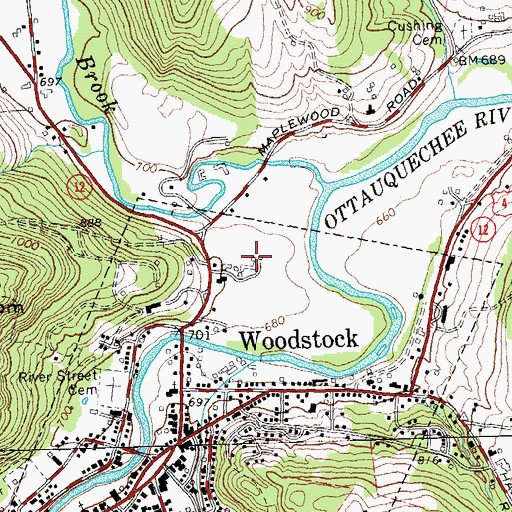 Topographic Map of Billings Farm Museum, VT