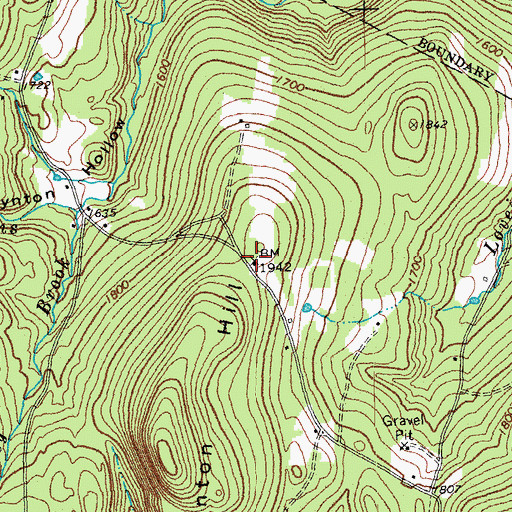Topographic Map of Boynton Hills School (historical), VT