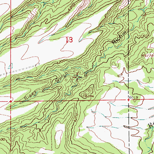 Topographic Map of Riggs Gulch, CO