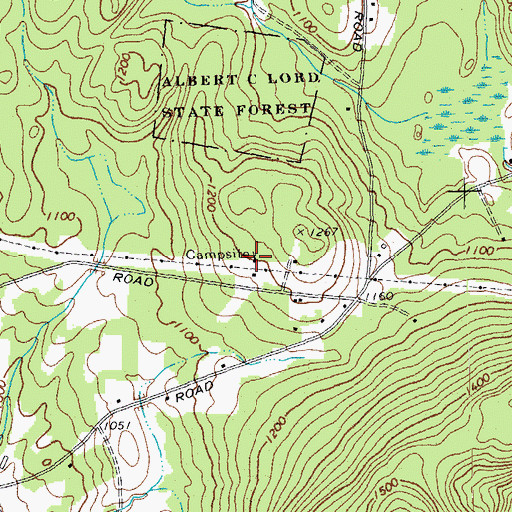 Topographic Map of Caton Place Campground, VT