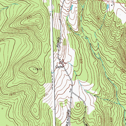 Topographic Map of Coffeen Cemetery, VT