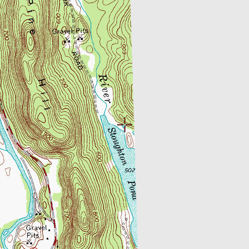 Topographic Map of Crown Point Camping Area, VT