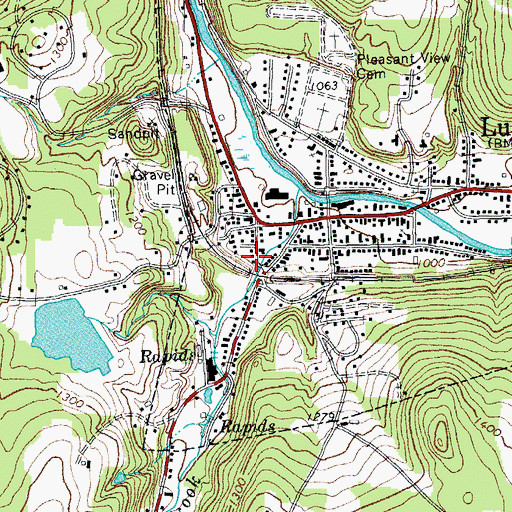 Topographic Map of Dorsey Park, VT
