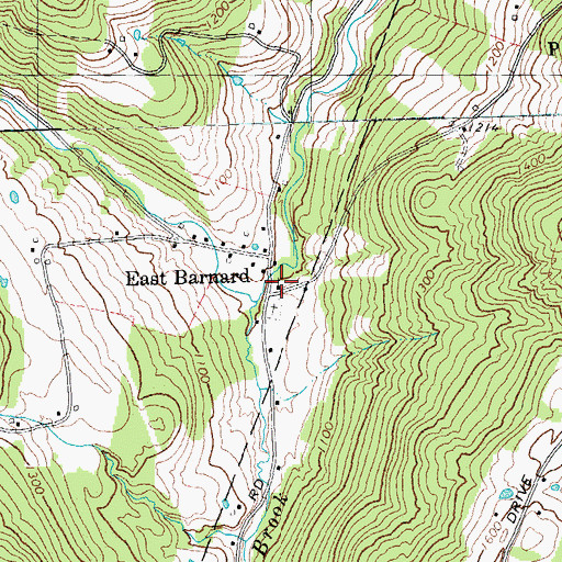Topographic Map of East Barnard Church, VT