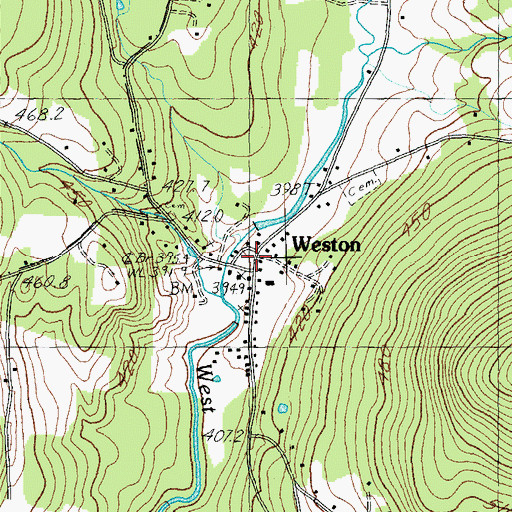 Topographic Map of Farrar Park, VT