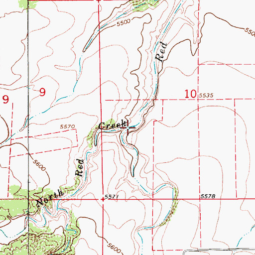 Topographic Map of North Red Creek, CO