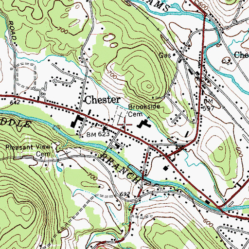 Topographic Map of First Baptist Church, VT