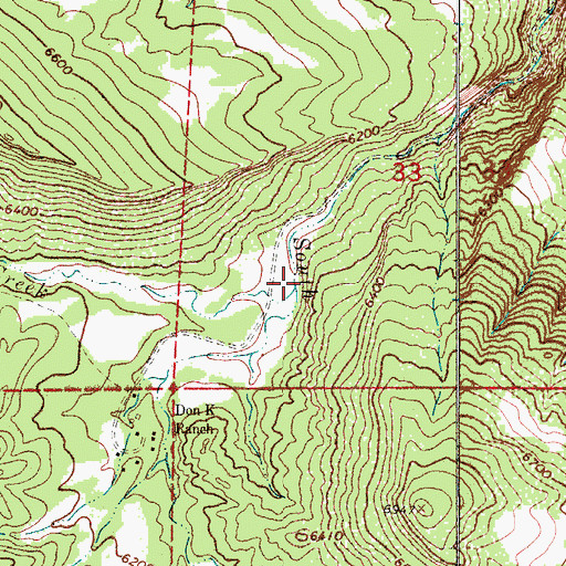 Topographic Map of Middle Red Creek, CO
