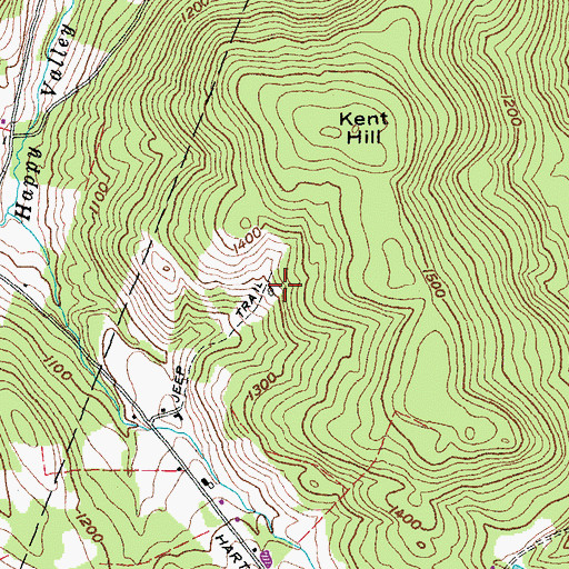 Topographic Map of Frizzel Cemetery, VT