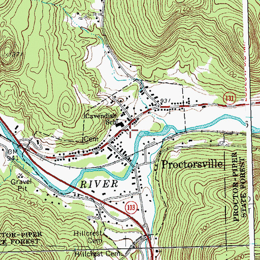 Topographic Map of Gethsemane Episcopal Church, VT