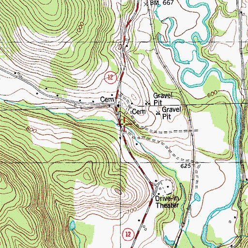 Topographic Map of Gilead Brook Covered Bridge, VT