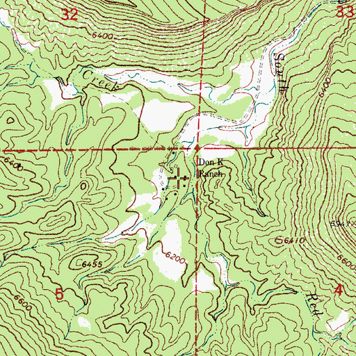 Topographic Map of Don K Ranch, CO