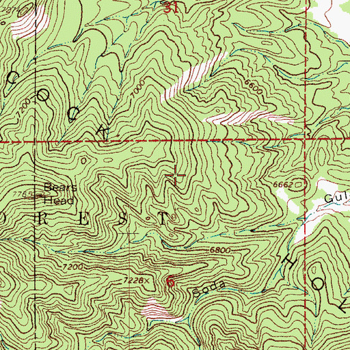 Topographic Map of Babcock Hole, CO