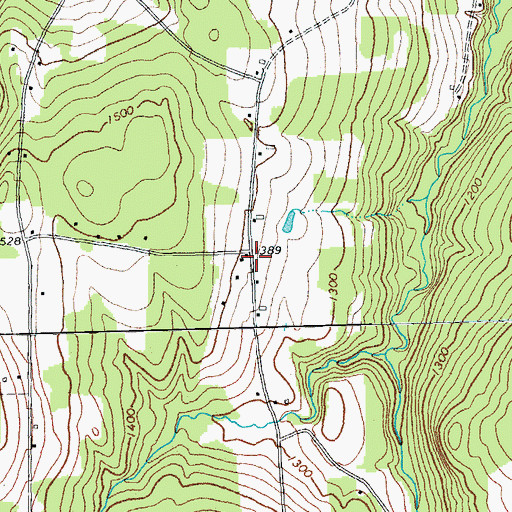 Topographic Map of Hemingway School (historical), VT