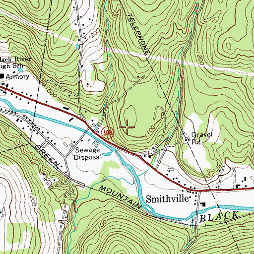 Topographic Map of Hideaway Campgrounds, VT