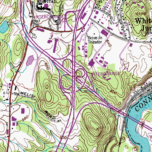 Topographic Map of Interchange 10, VT
