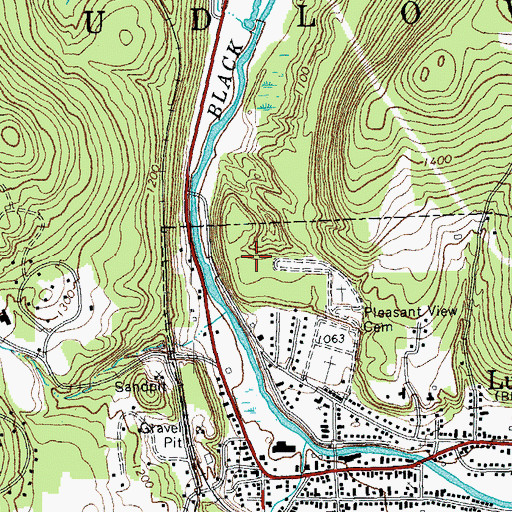 Topographic Map of Ludlow Municipal Forest, VT