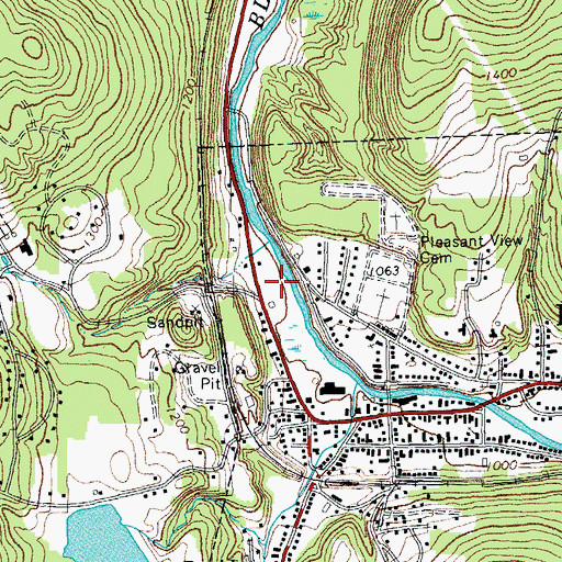Topographic Map of Ludlow Post Office, VT