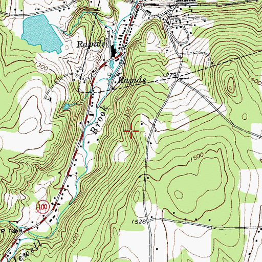 Topographic Map of Ludlow Town Forest, VT