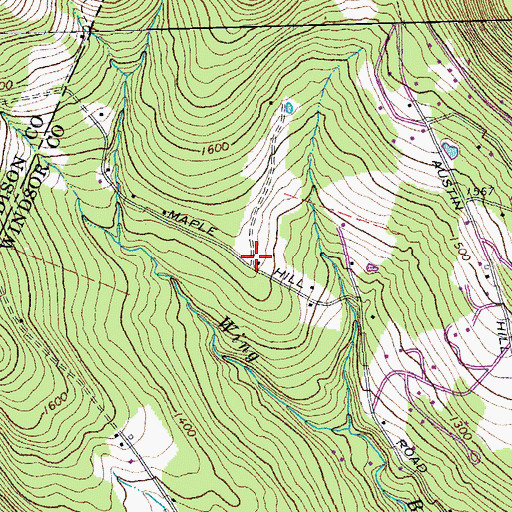 Topographic Map of Maple Hill School (historical), VT