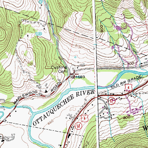 Topographic Map of Middle Covered Bridge, VT
