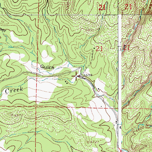 Topographic Map of Cooper Gulch, CO
