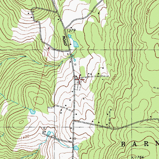 Topographic Map of North Road - Methodist Cemetery, VT