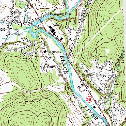 Topographic Map of North Springfield Bog, VT