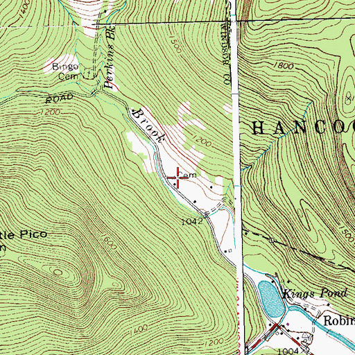 Topographic Map of Oliver Reynolds Cemetery, VT