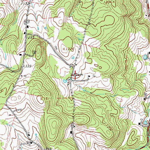 Topographic Map of Randall Cemetery, VT