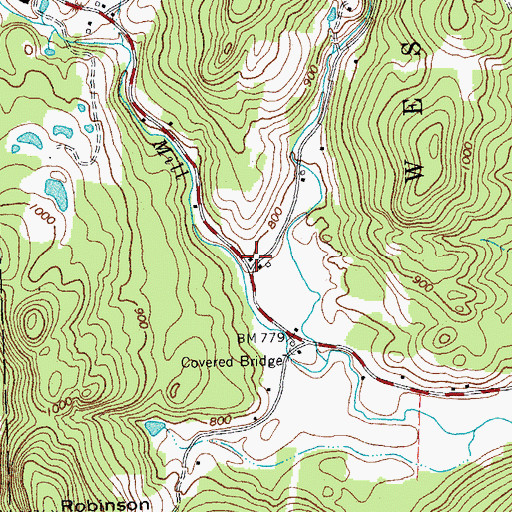 Topographic Map of Rush Meadow School (historical), VT
