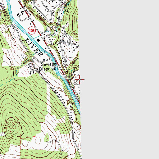 Topographic Map of Saint Marys Cemetery, VT