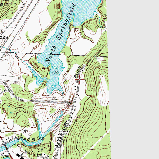 Topographic Map of Springfield Nature Area, VT