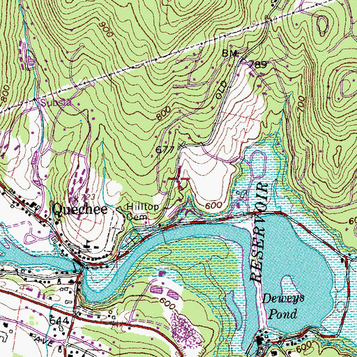 Topographic Map of Timber Village Shopping Center, VT