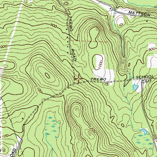 Topographic Map of Trebo School (historical), VT