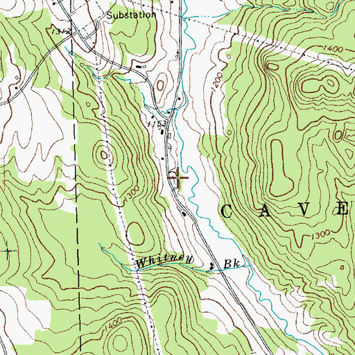 Topographic Map of Twentymile Stream Cemetery, VT