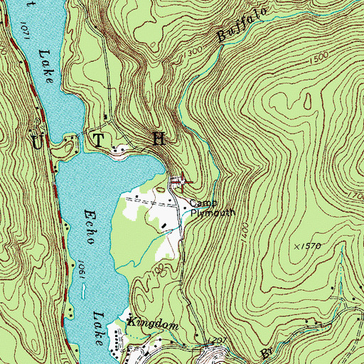 Topographic Map of Tyson - Pollard Cemetery, VT