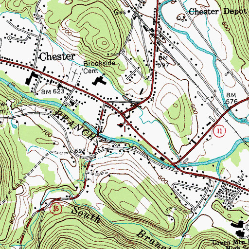 Topographic Map of Universalist Church, VT