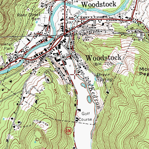Topographic Map of Vail Field, VT
