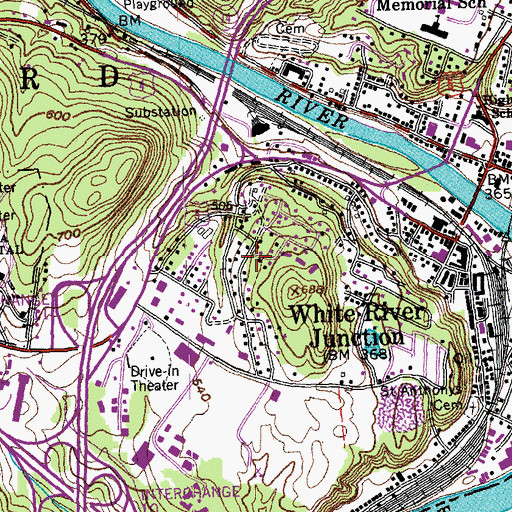 Topographic Map of Valley Bible Church, VT