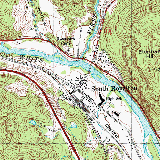 Topographic Map of Vermont Law School, VT