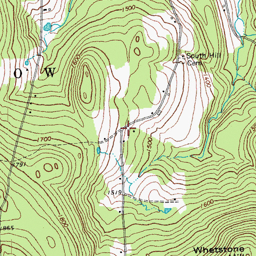 Topographic Map of Wadleigh School (historical), VT