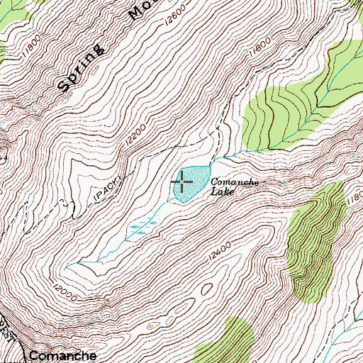 Topographic Map of Comanche Lake, CO