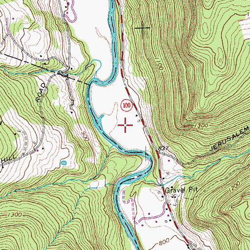Topographic Map of White River Golf Course, VT