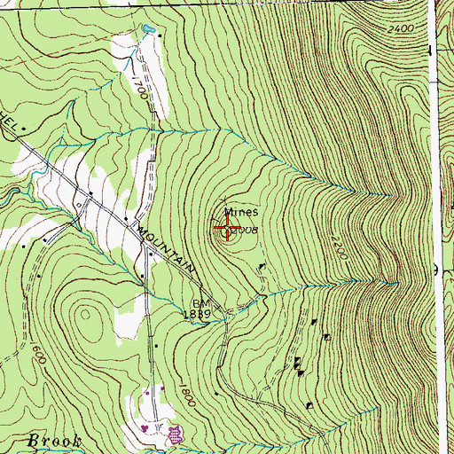 Topographic Map of Williams Mine (historical), VT