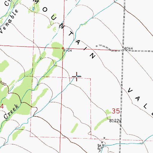 Topographic Map of Cottonwood Creek, CO