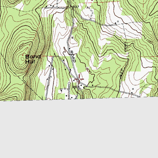 Topographic Map of Pleasant Valley School (historical), VT