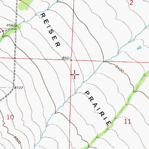 Topographic Map of Reiser Prairie, CO