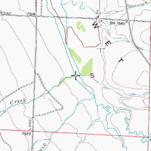 Topographic Map of Horn Creek, CO