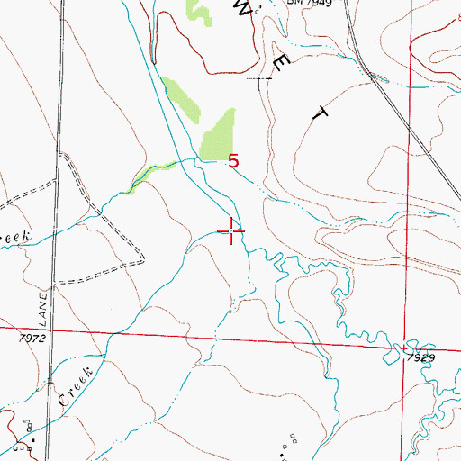 Topographic Map of Stanton Creek, CO